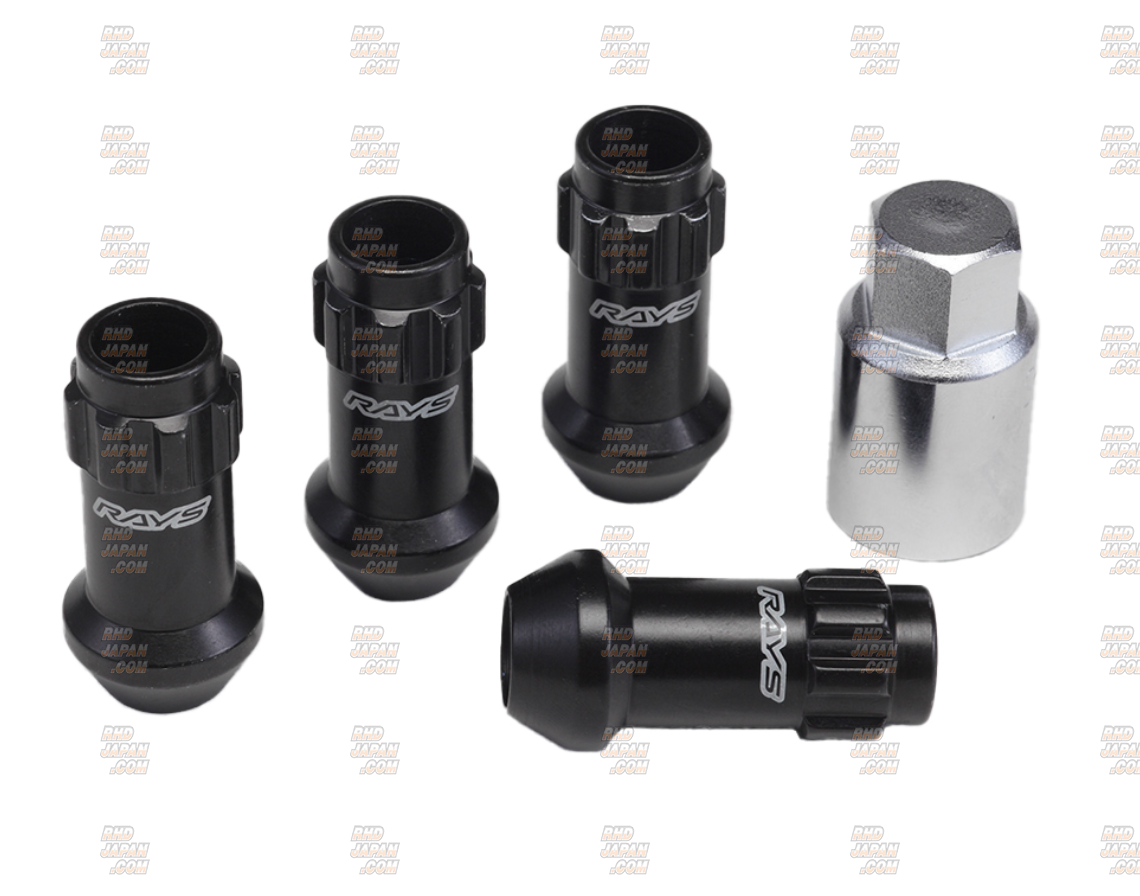 Rays 17HEX L48 Racing Bolt Lock Nut Set Long Type - M12x1.5 48mm